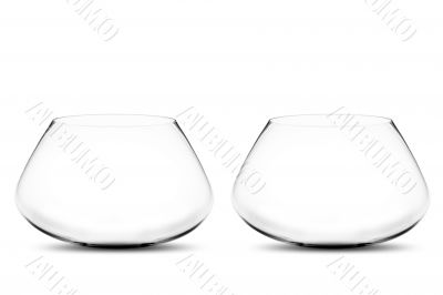 Empty Two fishbowls 