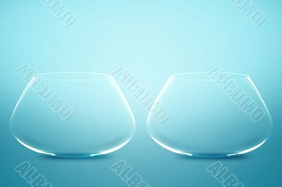 Empty Two fishbowls 