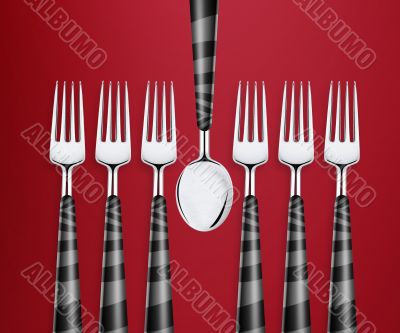 set of forks