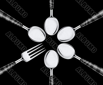 Fork and spoons