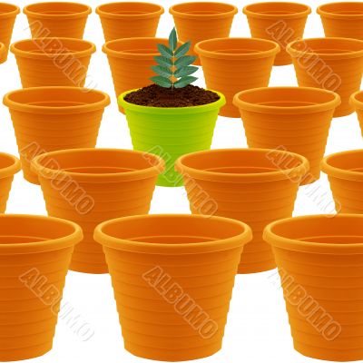 plastic garden pot 