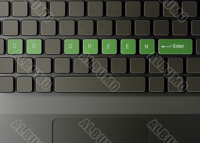 Keyboard with go green button