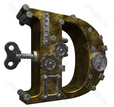 steampunk letter d