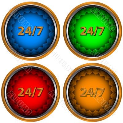 24/7 service icon 