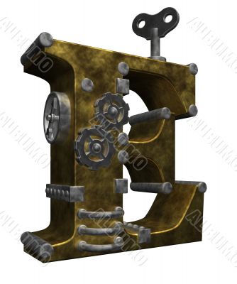 steampunk letter e