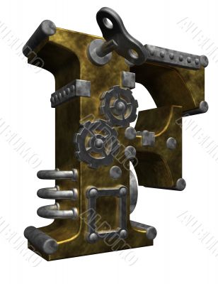 steampunk letter f