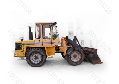 Yellow bulldozer