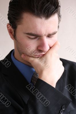 business man is thinking