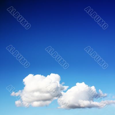 pretty clouds on blue sky