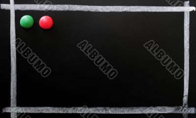 Blackboard background with a chalk frame