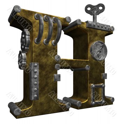 steampunk letter h