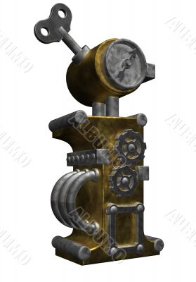 steampunk letter i