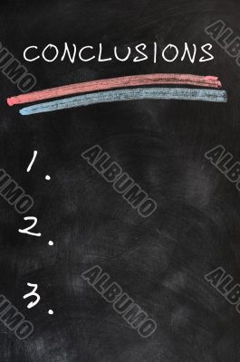 Blank list of conclusions