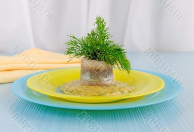 Herring in mustard sauce