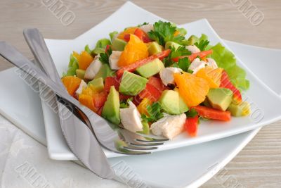 chicken salad with avocado