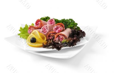 Ham roll with horseradish