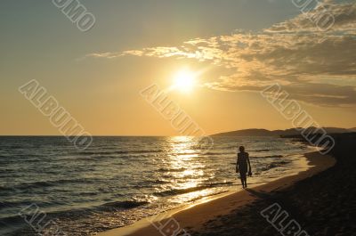 Sunset on beach
