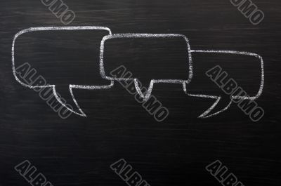Three speech bubbles