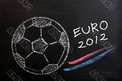 Chalk drawing of EURO 2012