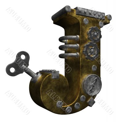 steampunk letter j