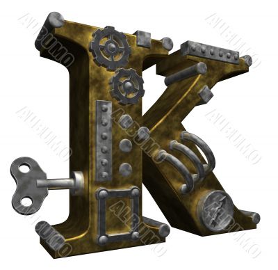 steampunk letter k