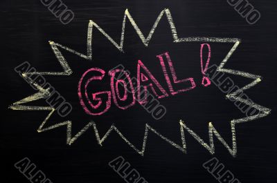 Chalk drawing of Goal