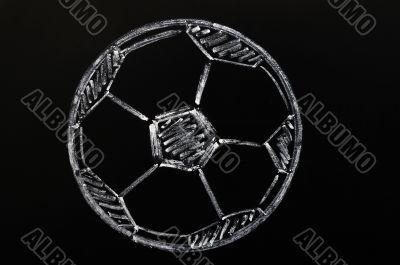 Chalk drawing of Football