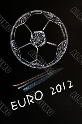 Chalk drawing of EURO 2012