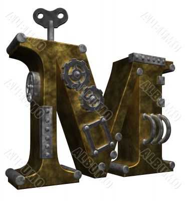 steampunk letter m