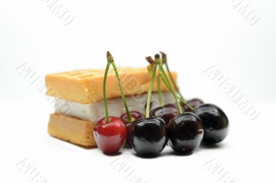 Cherry and the closeup wafer