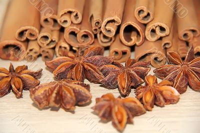 Anise and cinnamon