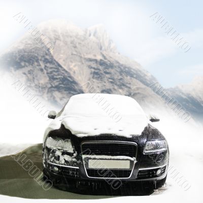 car on the mountain road