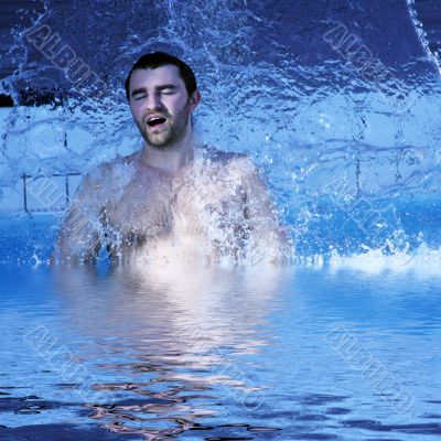 man in the jacuzzi