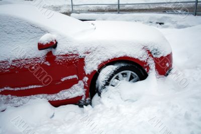  car covered with snow