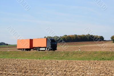 truck on the road