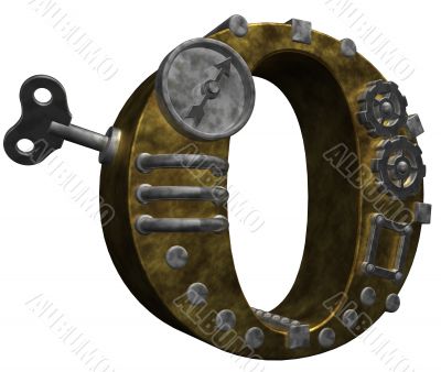 steampunk letter o