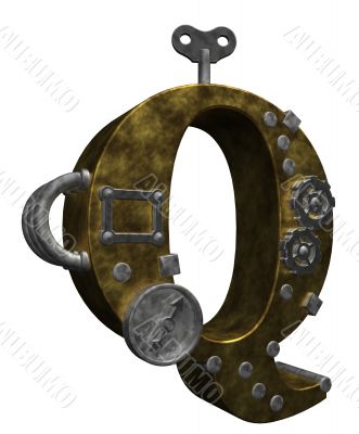 steampunk letter q