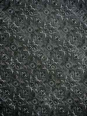 Glass with flower pattern