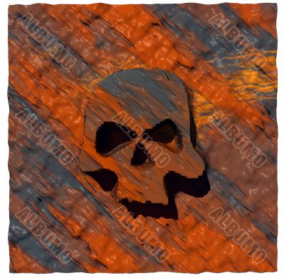 skull on colorful background