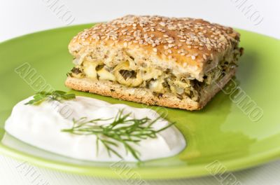 Aromatic green`s pie
