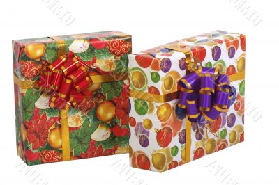 Boxes with gifts.