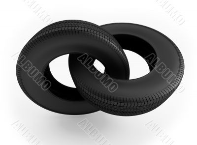 Rubber chain link