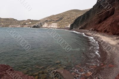Santorini Red beach