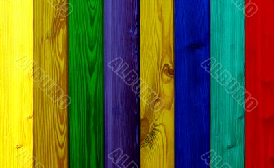 colored wooden planks