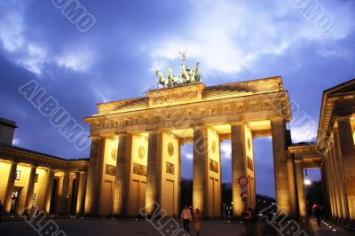 Brandenburg Gate at night,Berlin