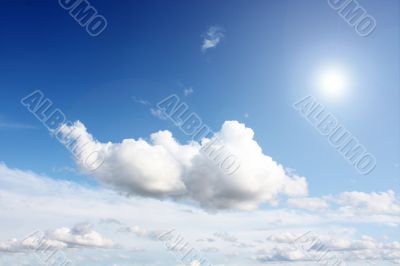 white clouds on blue sky 