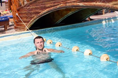 in summer in the cold pool