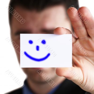 smile on business card