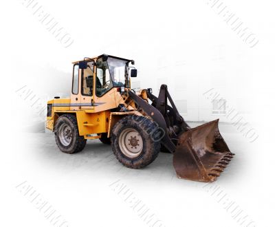  bulldozer  at the construction site in germany