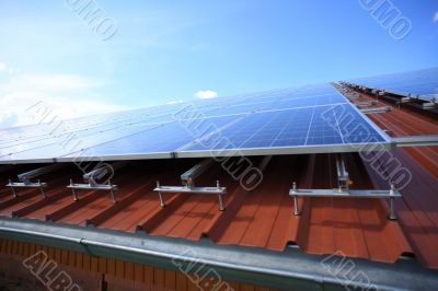 Solar panels placed on roof